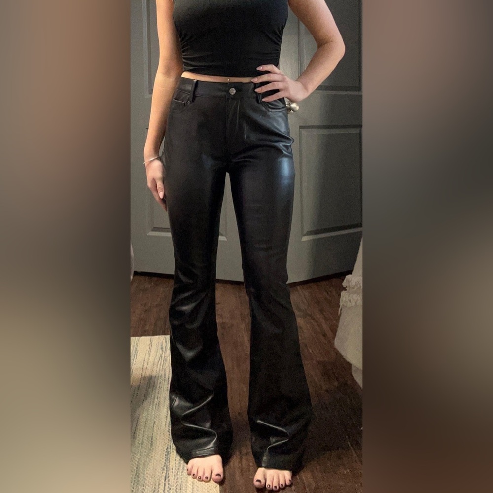 Forever 21 Black Flare Pants Sleek Boot Cut